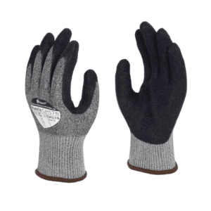 Polyco Matrix GH378 Black/Grey Cut-Resistant Crinkle Latex Palm-Coated Work Gloves