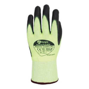 Polyco MGP Matrix Green Cut-Resistant Gloves PU Coated Gloves