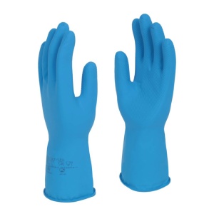 Polyco Nitri-Tech III Lite Blue Fishscale Chemical Gloves 91