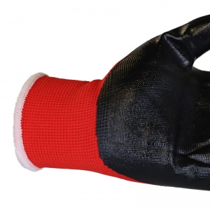 Portwest A310 Flexo Grip Nitrile Red and Black Gloves