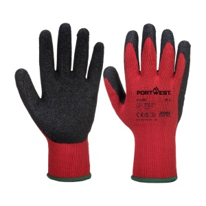 Portwest A100 Latex Red and Black Grip Gloves