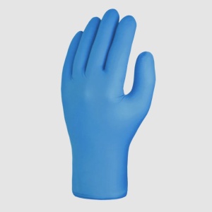 Skytec TX510 Thin Blue Powder-Free Chemical-Resistant Disposable Nitrile Gloves (Box of 100)