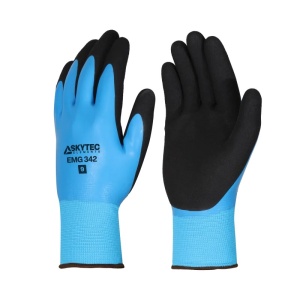 Skytec EMG342 Water Repellent Latex Grip Gloves for Food Production and Construction