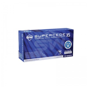 Supercede X5 N05831 Disposable Nitrile Exam Gloves (Box of 100)