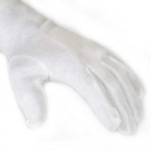 Supertouch White Cotton Gloves Forchette 2550