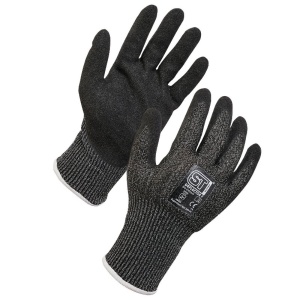 Supertouch Deflector F Cut-Resistant Sharps-Handling Grip Gloves (Black)