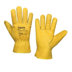 Supreme TTF DG-YCG Yellow Leather Drivers Gloves