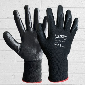 Supreme TTF 103BB Black Nitrile Coated Handling Gloves