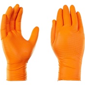 Supreme TTF Orange Diamond Grip Disposable Nitrile Gloves (Box of 50)