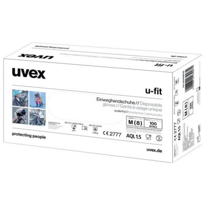 Uvex U-Fit Disposable Flexible Nitrile Rubber Chemical Gloves