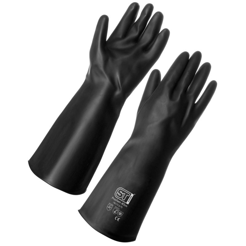 rubber gauntlet gloves
